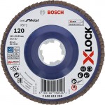 Шлифкруг лепестковый (115 мм; G120; Прямой) по металлу X-LOCK X571 Best for Metal Bosch 2608619208
