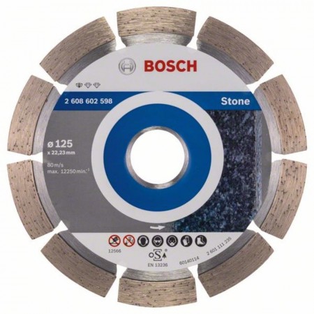 Алмазный диск по камню Standard for Stone 125×22,23×1,6×10 мм (10 шт в уп.) Bosch 2608603236