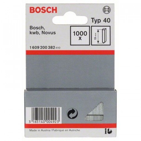 Штифты 1000 шт; TИП 40; 19 мм Bosch 1609200382