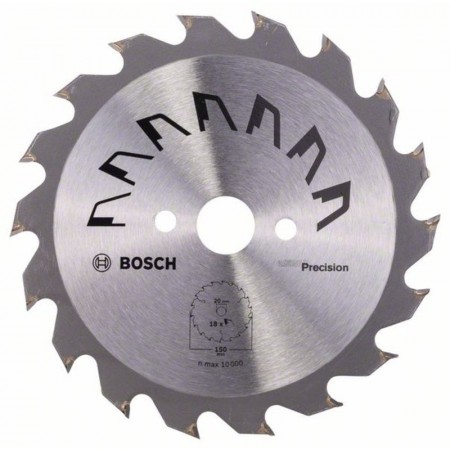 Пильный диск по дереву 150x20x2.5 мм T18 PRECISION Bosch 2609256852