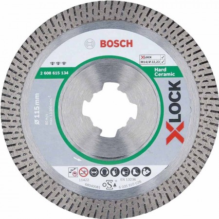 Алмазный диск по керамике 115×22.23×1.8×10 мм X-LOCK Best for Hard Ceramic Bosch 2608615134