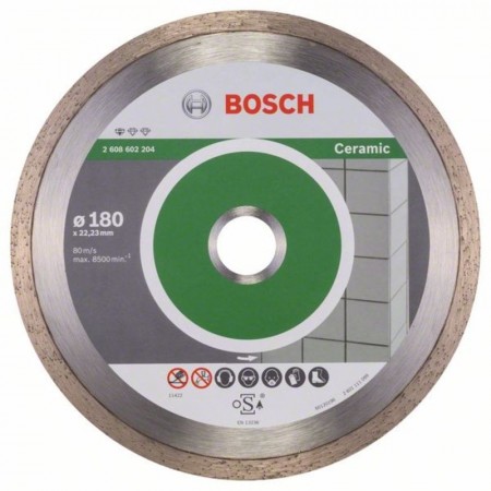 Алмазный диск по керамике/камню Standard for Ceramic 180×22,23×1,6×7 мм Bosch 2608602204