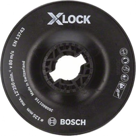 Опорная тарелка с зажимом 125 мм жесткая X-LOCK Bosch 2608601716