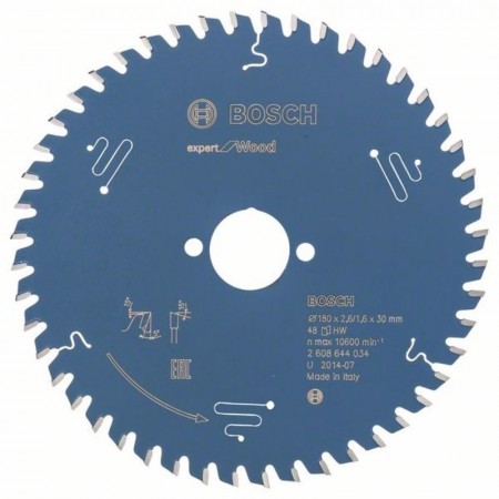 Пильный диск по дереву Expert for Wood 180x30x2.6/1.6x48T Bosch 2608644034