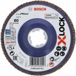 Шлифкруг лепестковый (125 мм; G80; Прямой) по металлу X-LOCK X571 Best for Metal Bosch 2608619211
