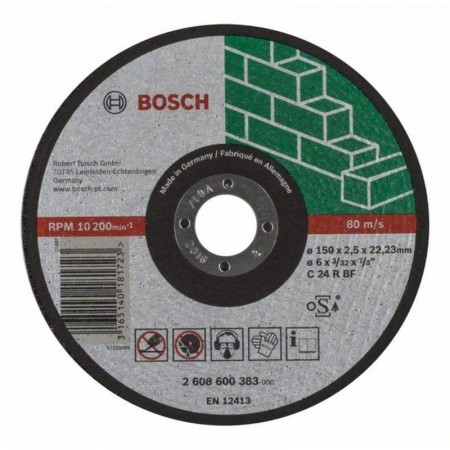 Прямой отрезной круг по камню 150×22.23×2.5 мм C 24 R BF Expert Bosch 2608600383