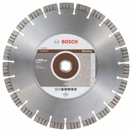 Алмазный диск по абразивным материалам Best for Abrasive 350×25,4×3,2×15 мм Bosch 2608603824