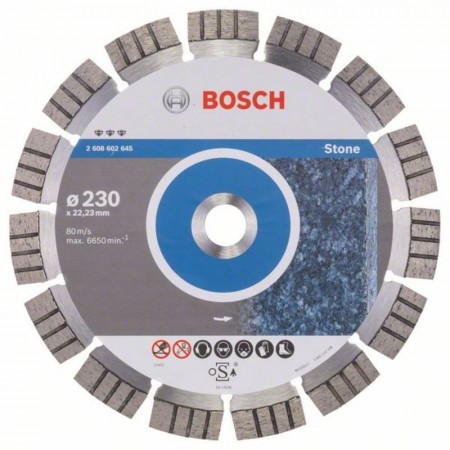 Алмазный диск по камню Best for Stone 230×22,23×2,4×15 мм Bosch 2608602645