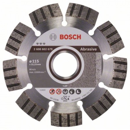 Алмазный диск по абразивным материалам Best for Abrasive 115×22,23×2,2×12 мм Bosch 2608602679