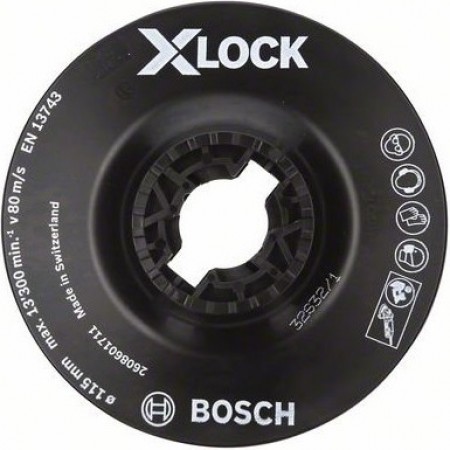 Опорная тарелка с зажимом 115 мм мягкая X-LOCK Bosch 2608601711