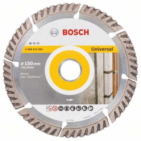 Алмазный диск универсальный Standard for Universal 150×22.23×2.4×10 мм Bosch 2608615061