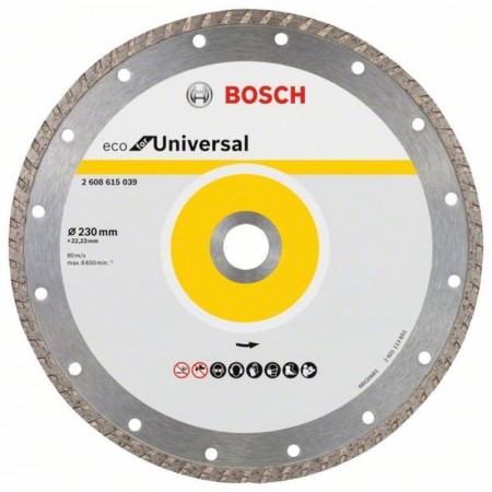 Алмазный диск универсальный ECO Universal Turbo 230×22.23×3.0x7 мм Bosch 2608615039