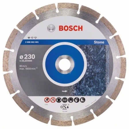 Алмазный диск по камню Standard for Stone 230×22,23×2,3×10 мм Bosch 2608602601