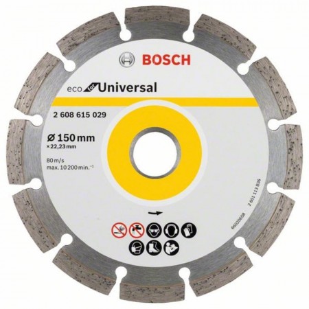 Алмазный диск универсальный ECO Universal 150×22.23×2.1×7 мм (10 шт) Bosch 2608615042