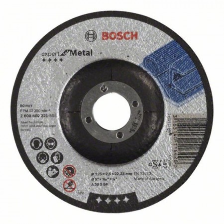 Вогнутый отрезной круг по металлу 125×22.23×2.5 мм A 30 S BF Expert Bosch 2608600221