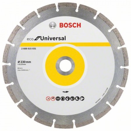 Алмазный диск универсальный ECO Universal 230×22.23×2.6×7 мм Bosch 2608615031