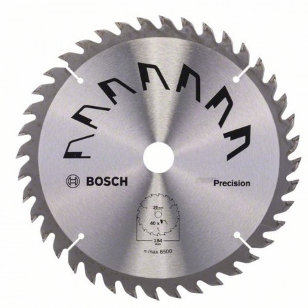 Пильный диск по дереву 184x16x2.5 мм T40 PRECISION Bosch 2609256864