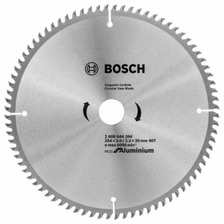 Пильный диск по алюминию ECO ALU/Multi 254×30-80T Bosch 2608644394