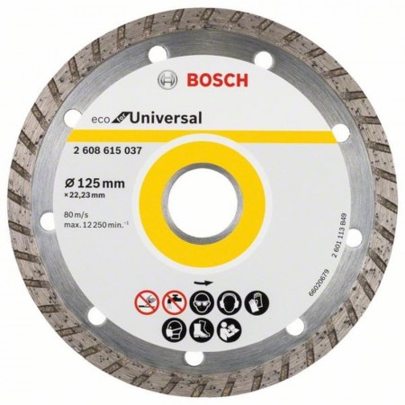 Алмазный диск универсальный ECO Universal Turbo 125×22.23×2.4×7 мм Bosch 2608615037
