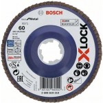 Шлифкруг лепестковый (125 мм; G60; Прямой) по металлу X-LOCK X571 Best for Metal Bosch 2608619210
