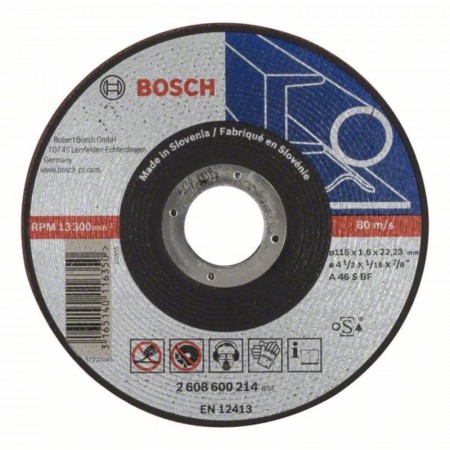 Прямой отрезной круг по металлу 115×22.23×1.6 мм AS 46 S BF Expert Bosch 2608600214