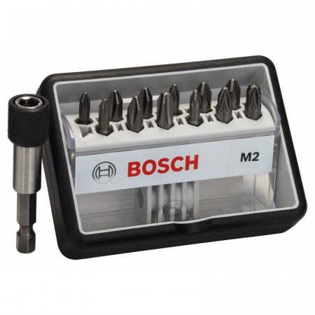 Набор бит Extra Hard 12 шт Robust Line PH/PZ 25 мм + держатель Bosch 2607002564