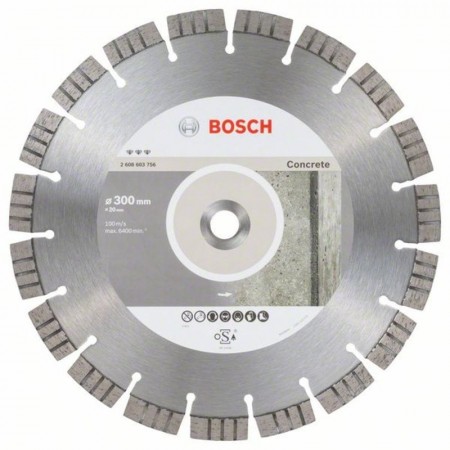 Алмазный диск по бетону Best for Concrete 300x20x2,8×15 мм Bosch 2608603756