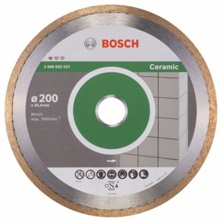 Алмазный диск по керамике/камню Standard for Ceramic 200×25,40×1,6×7 мм Bosch 2608602537