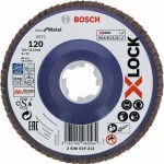 Шлифкруг лепестковый (125 мм; G120; Прямой) по металлу X-LOCK X571 Best for Metal Bosch 2608619212