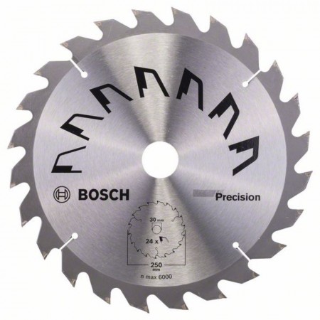 Пильный диск по дереву 250x30x2.5 мм T24 PRECISION Bosch 2609256878