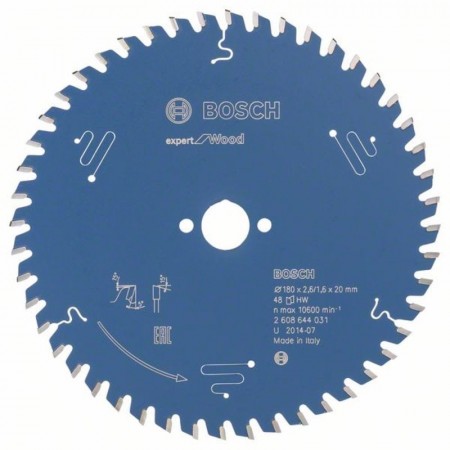 Пильный диск по дереву Expert for Wood 180x20x2.6/1.6x48T Bosch 2608644031