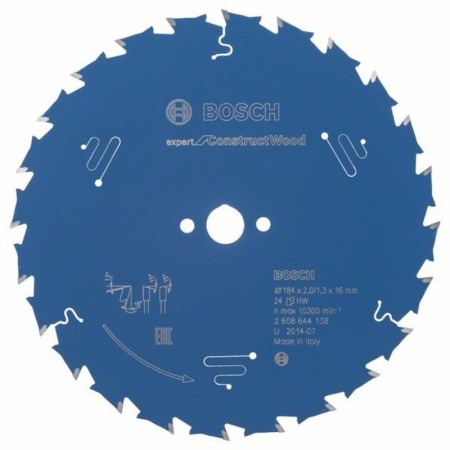 Пильный диск по дереву/бетону Expert for Construct 184x16x2/1.3x24T Bosch 2608644138