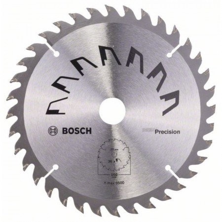 Пильный диск по дереву 160x20x2.5 мм T36 PRECISION Bosch 2609256856