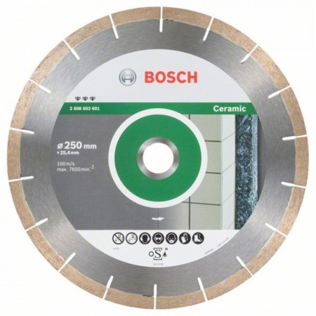 Алмазный диск по керамике/камню Best for Ceramic & Stone 250×25,4×1,8×10 мм Bosch 2608603601