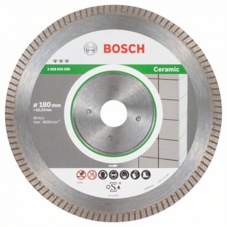 Алмазный Диск Best for Ceramic Extraclean Turbo 180×22,23×1,6×7 мм Bosch 2608603596