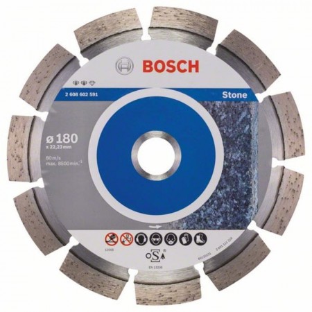 Алмазный диск по бетону/камню Expert for Stone 180×22,23×2,4×12 мм Bosch 2608602591