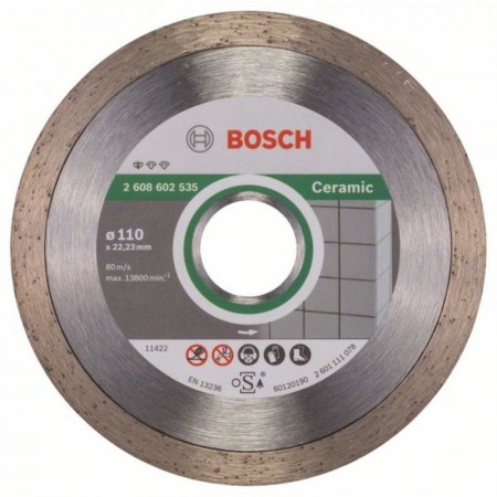 Алмазный диск по керамике/камню Standard for Ceramic 110×22,23×1,6×7,5 мм Bosch 2608602535