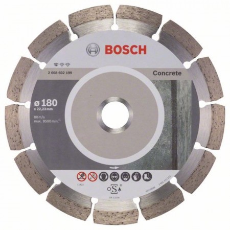 Алмазный диск по бетону Standard for Concrete 180×22,23x2x10 мм Bosch 2608602199