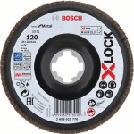 Шлифкруг лепестковый (125 мм; G120; Угловой) по металлу X-LOCK X571 Best for Metal Bosch 2608621770