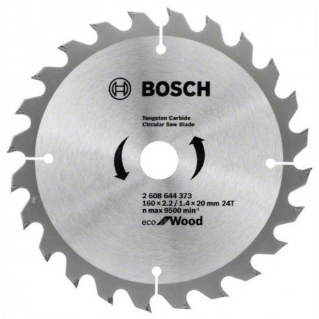 Пильный диск по дереву ECO Wood 160×20/16-24T Bosch 2608644373