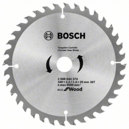 Пильный диск по дереву ECO Wood 160×20/16-36T Bosch 2608644374