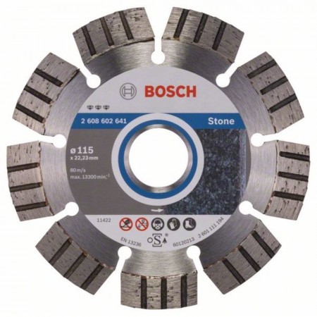 Алмазный диск по камню Best for Stone 115×22,23×2,2×12 мм Bosch 2608602641