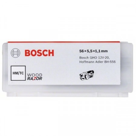 Набор твердосплавных ножей (10 шт; 56х5.5х1.1 мм) для рубанка Bosch 2608000673