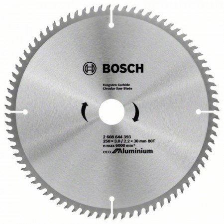 Пильный диск по алюминию ECO ALU/Multi 250×30-80T Bosch 2608644393