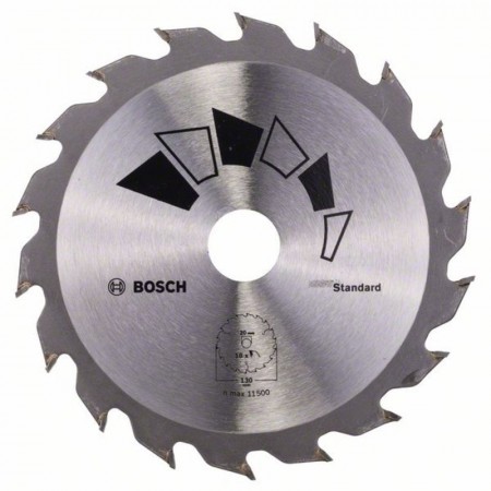 Пильный диск по дереву 130×20/16×2.2 мм T18 STANDARD Bosch 2609256802