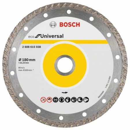 Алмазный диск универсальный ECO Universal Turbo 180×22.23×2.6×7 мм Bosch 2608615038