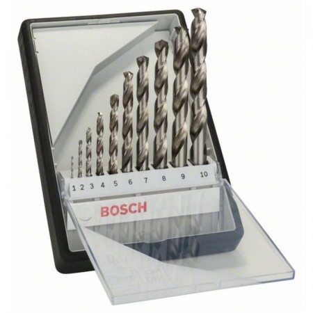 Набор сверл по металлу HSS-G 10 шт Robust Line D1-10 Bosch 2607010535