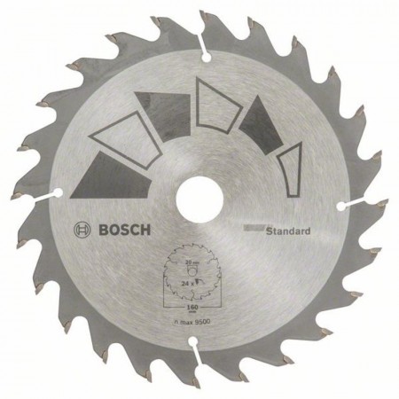 Пильный диск по дереву 160×20/16×2.2 мм T24 STANDARD Bosch 2609256810