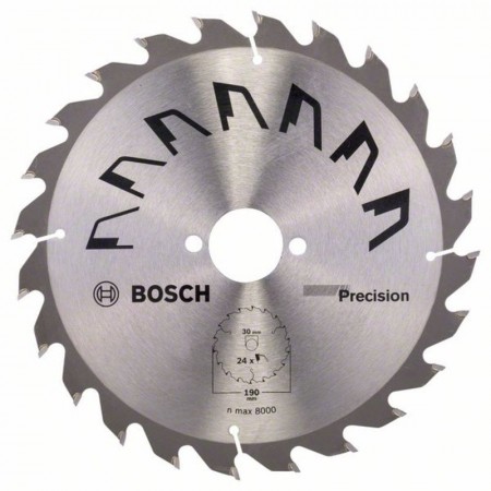 Пильный диск по дереву 190x30x2.5 мм T24 PRECISION Bosch 2609256869