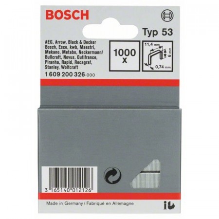 Скобы 1000 шт TИП 53; 6 мм Bosch 1609200326